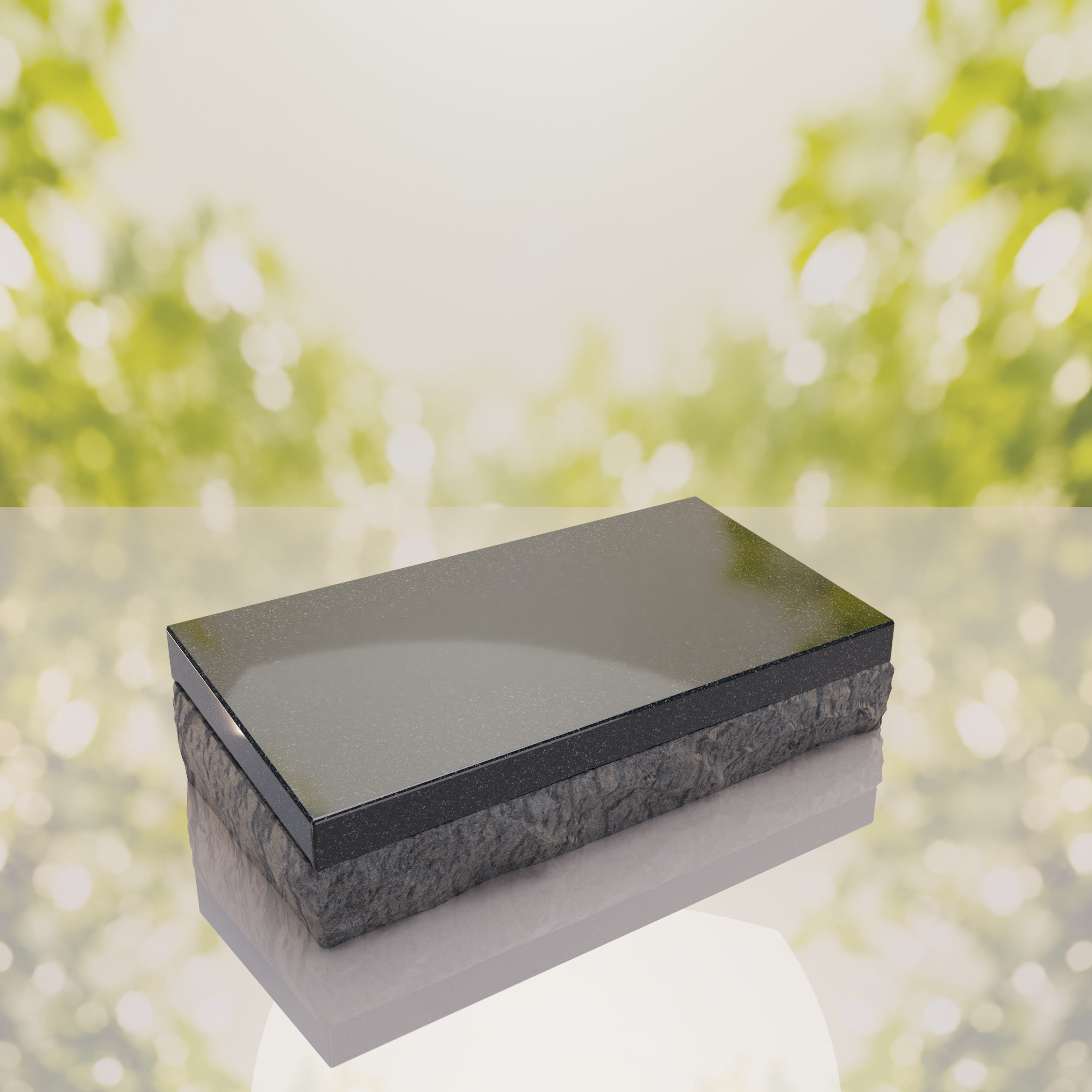 Rock Base Bevel Granite Grave Marker thumbnail 13