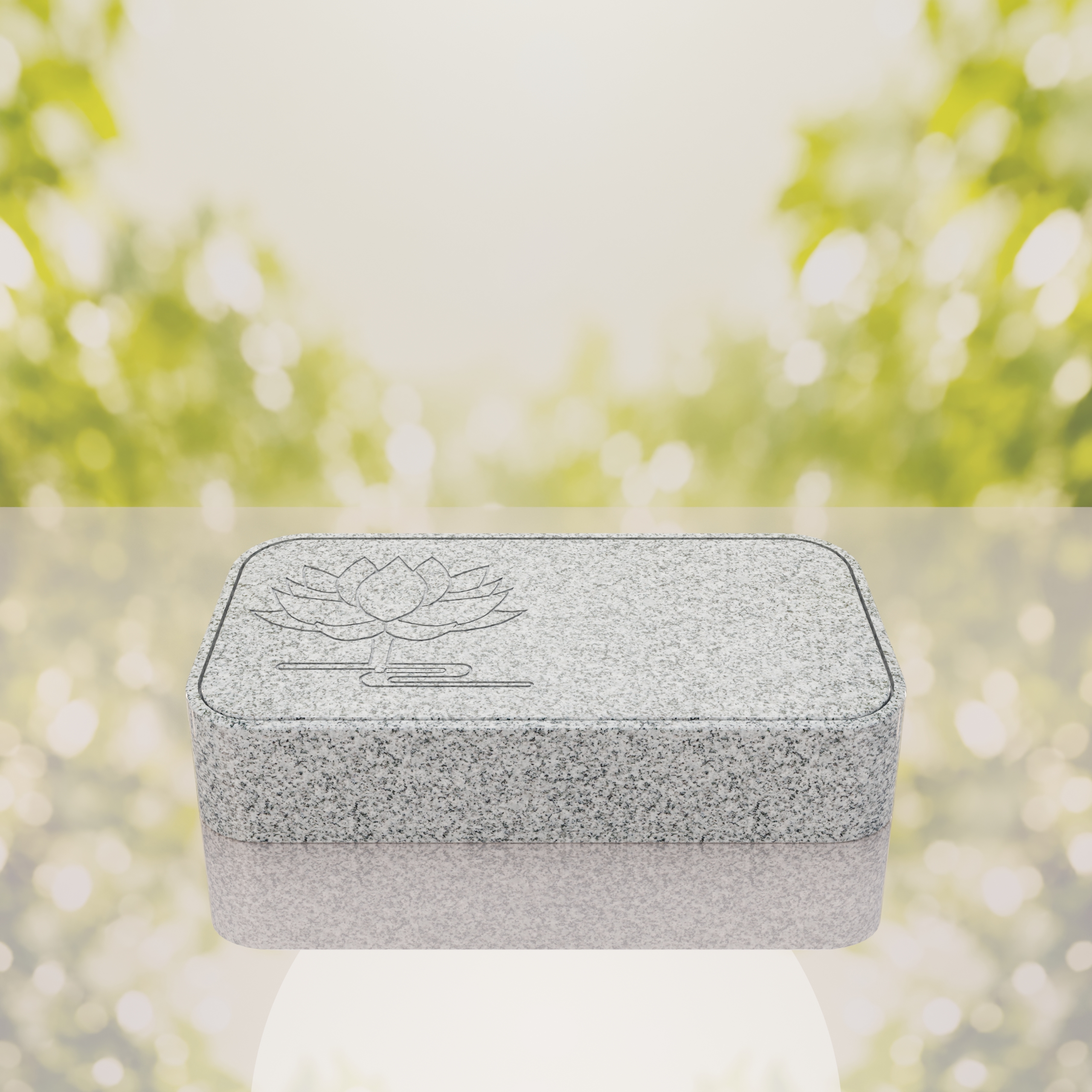 Lotus Bevel Granite Grave Marker thumbnail 12