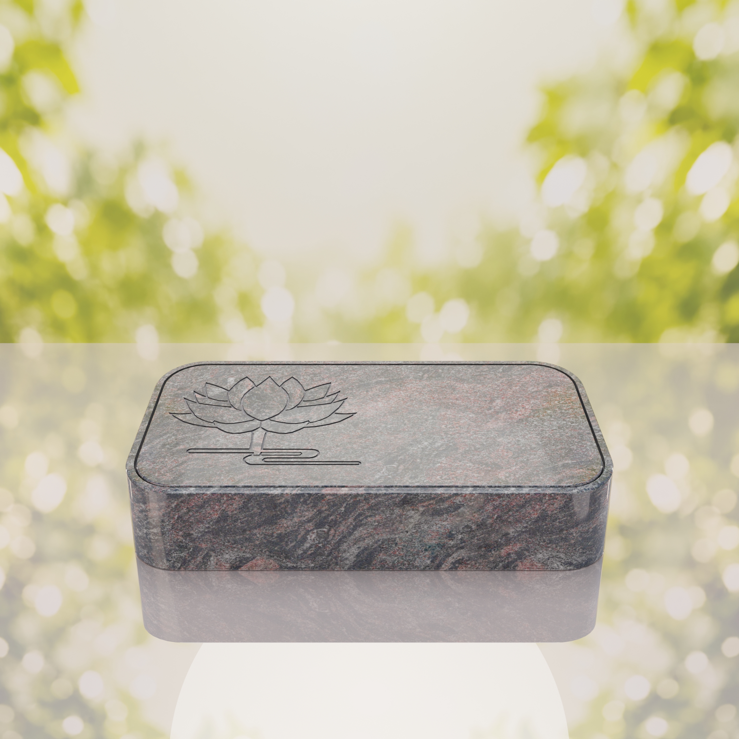 Lotus Bevel Granite Grave Marker thumbnail 10