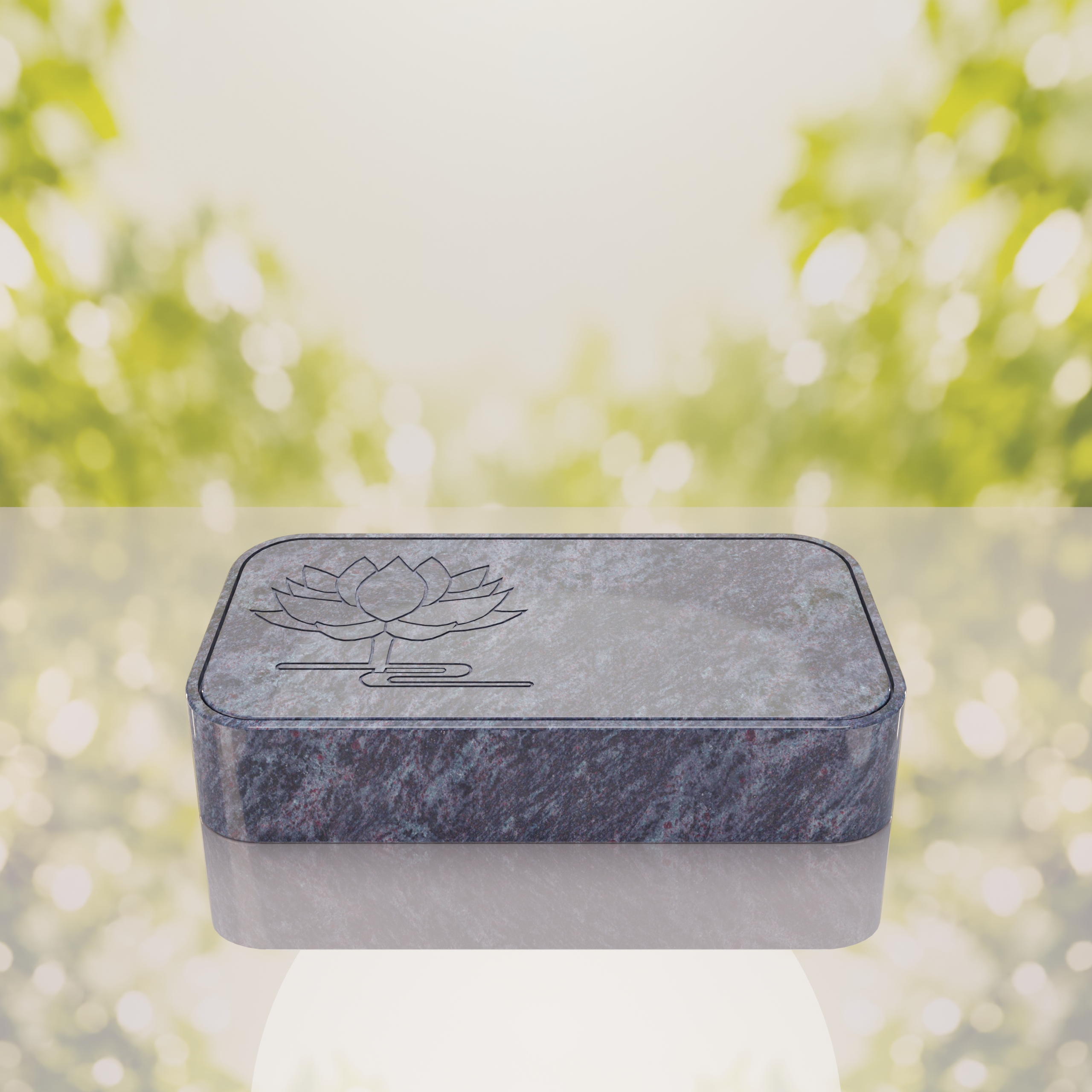 Lotus Bevel Granite Grave Marker thumbnail 8
