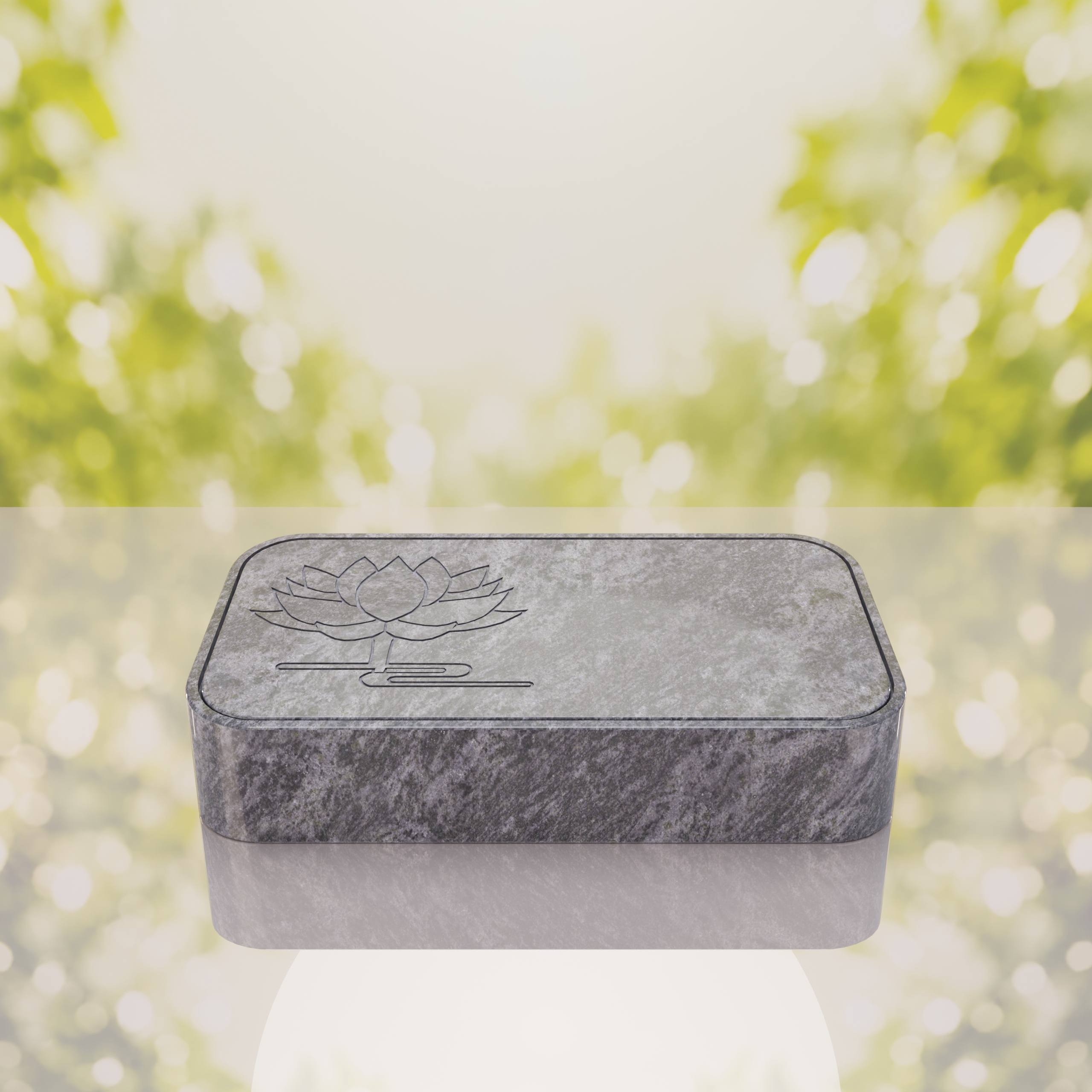 Lotus Bevel Granite Grave Marker thumbnail 6