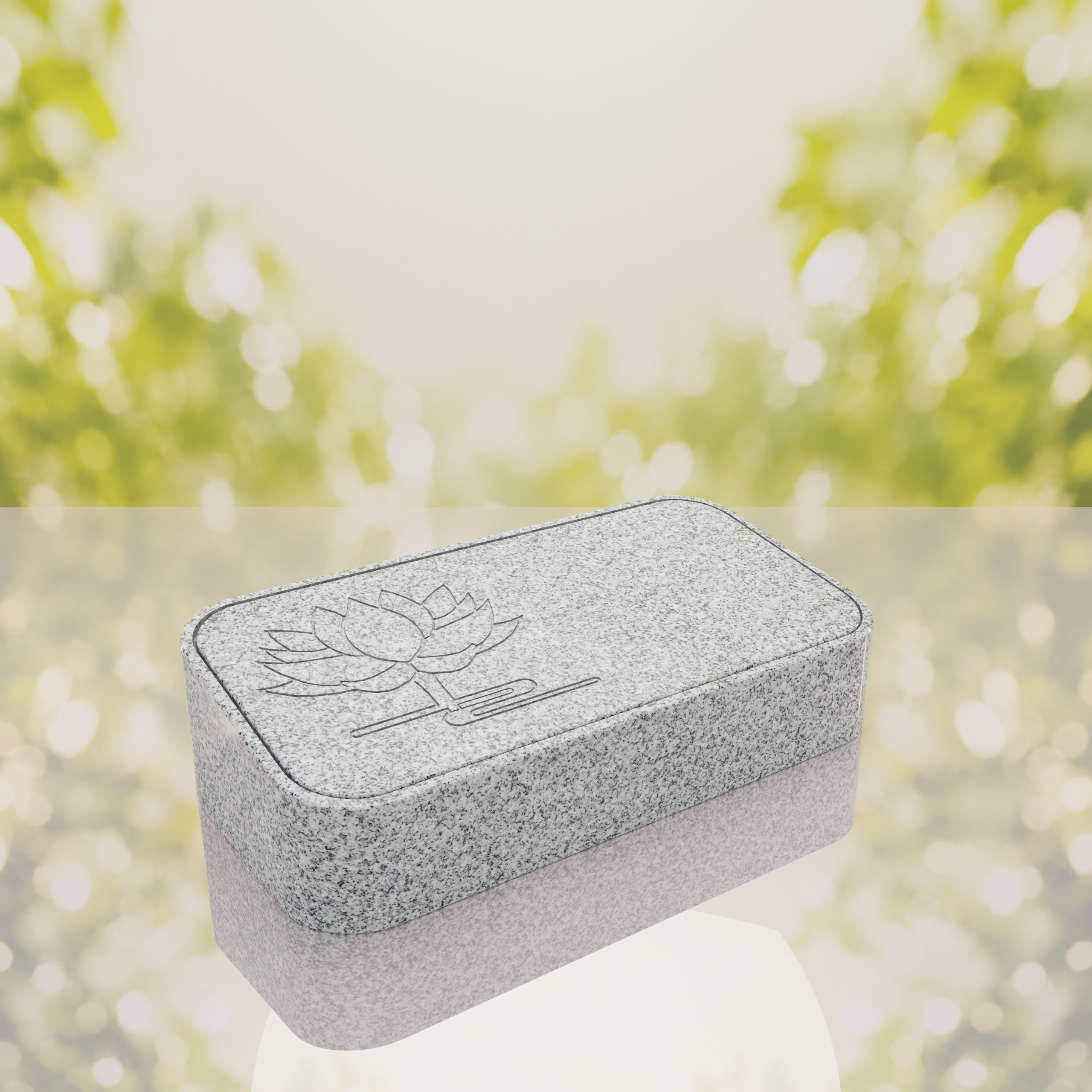 Lotus Bevel Granite Grave Marker thumbnail 11