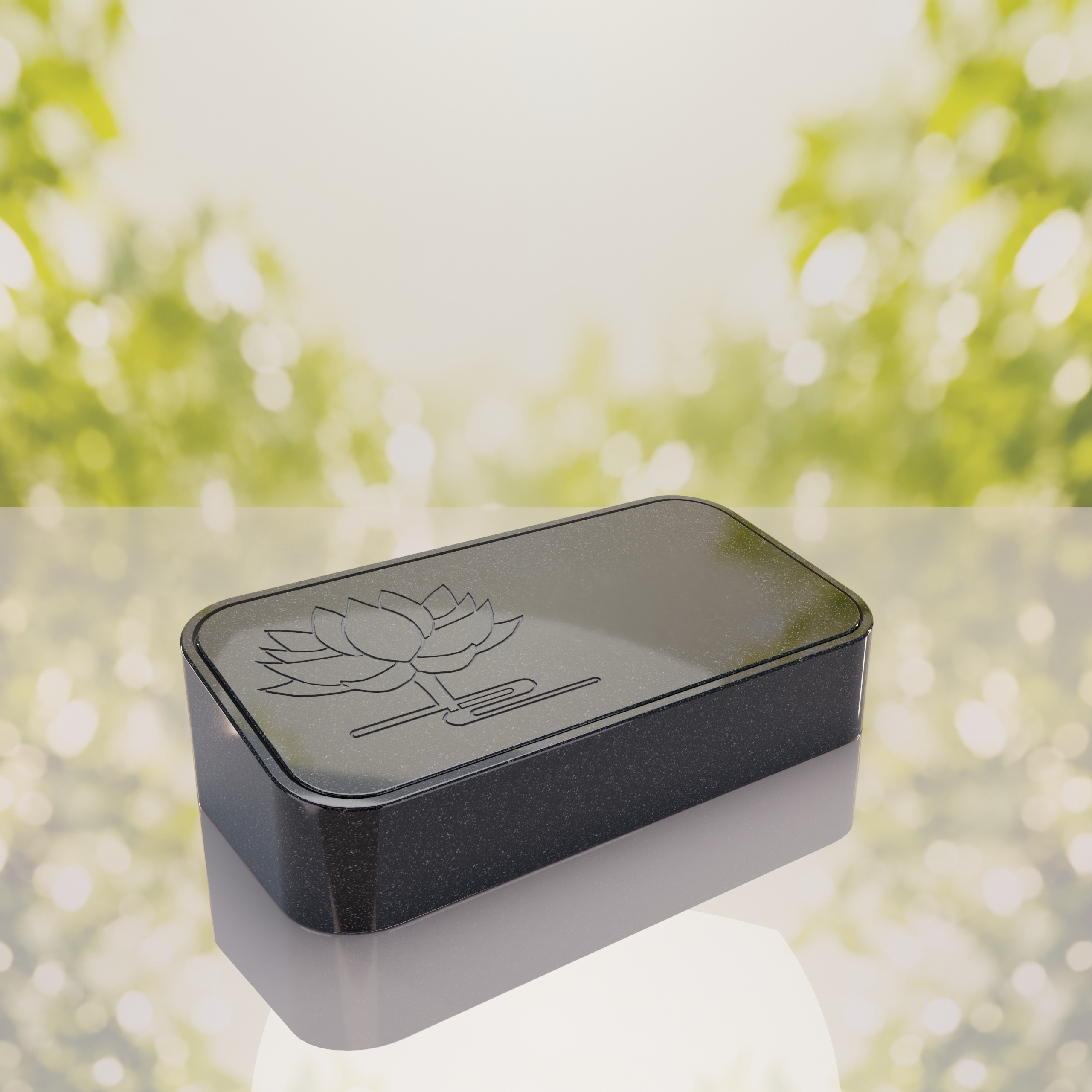 Lotus Bevel Granite Grave Marker thumbnail 3