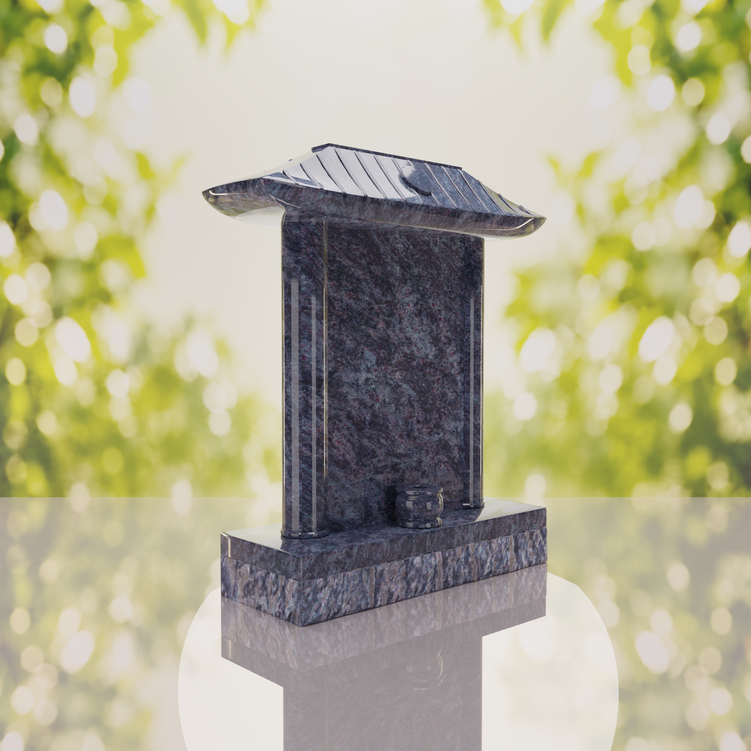 Pagoda Roof Granite Memorial thumbnail 5