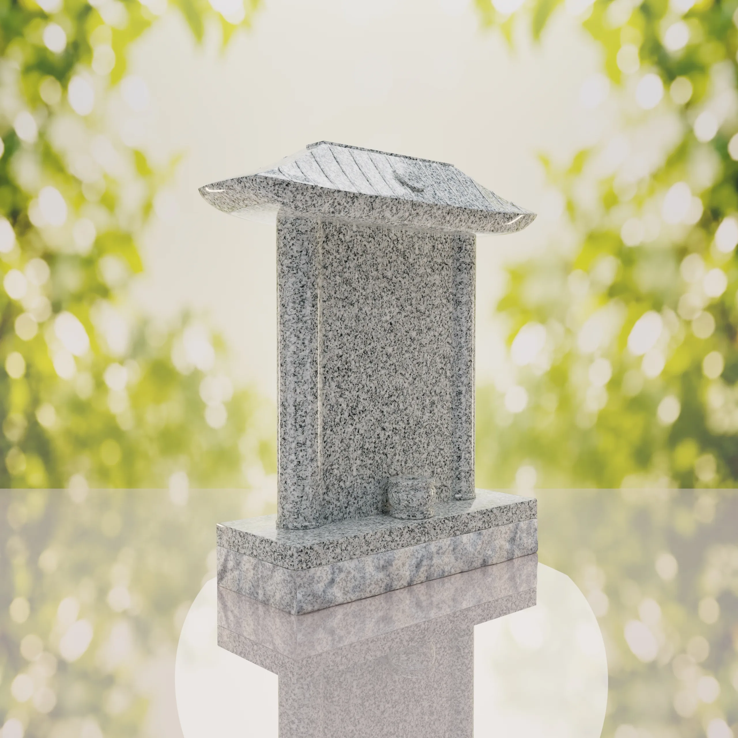 Pagoda Roof Granite Memorial
