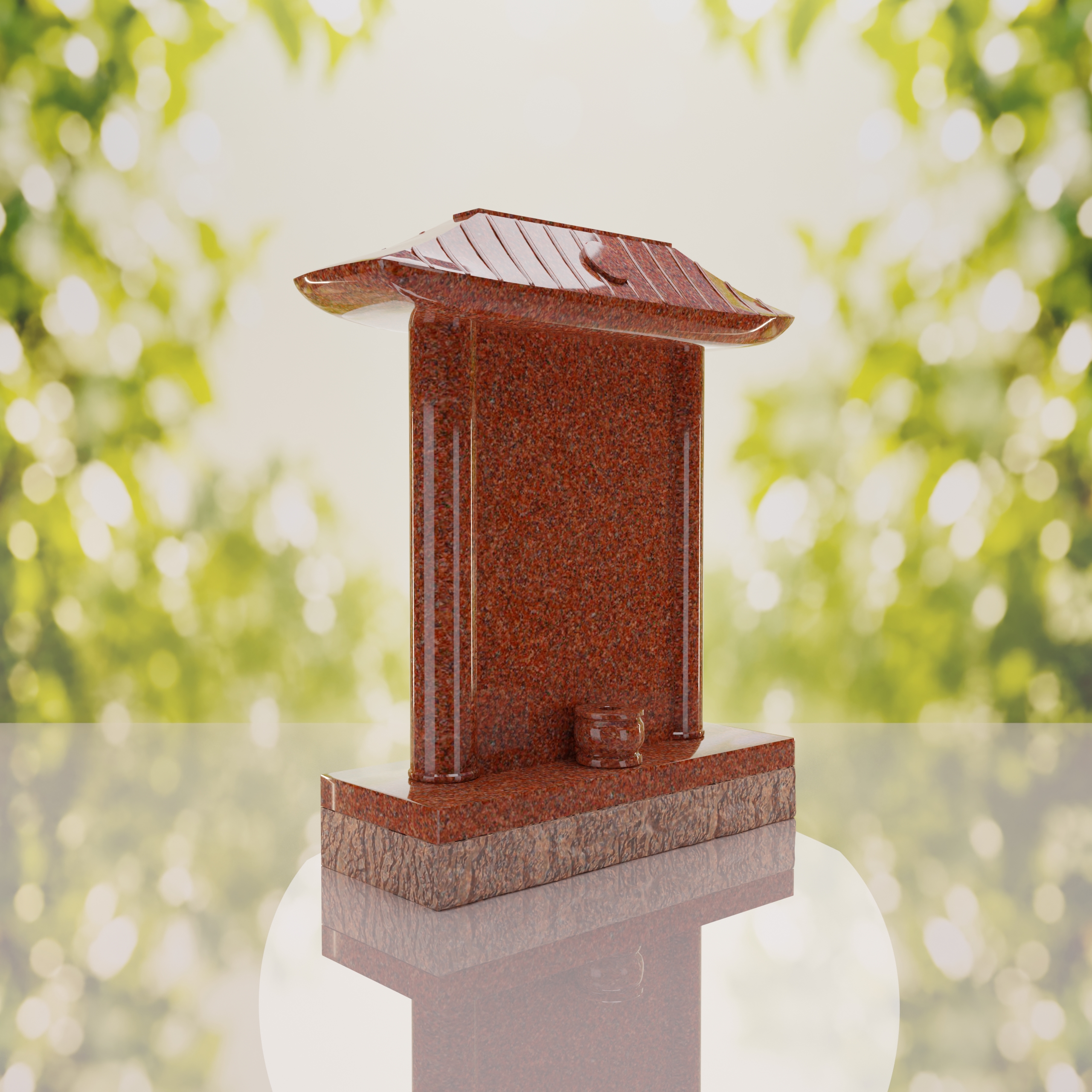 Pagoda Roof Granite Memorial thumbnail 11
