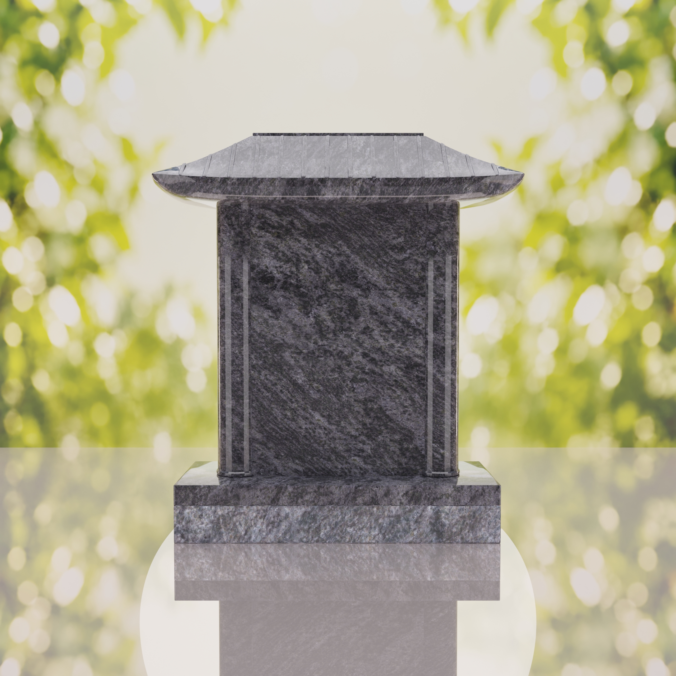 Pagoda Roof Granite Memorial thumbnail 4