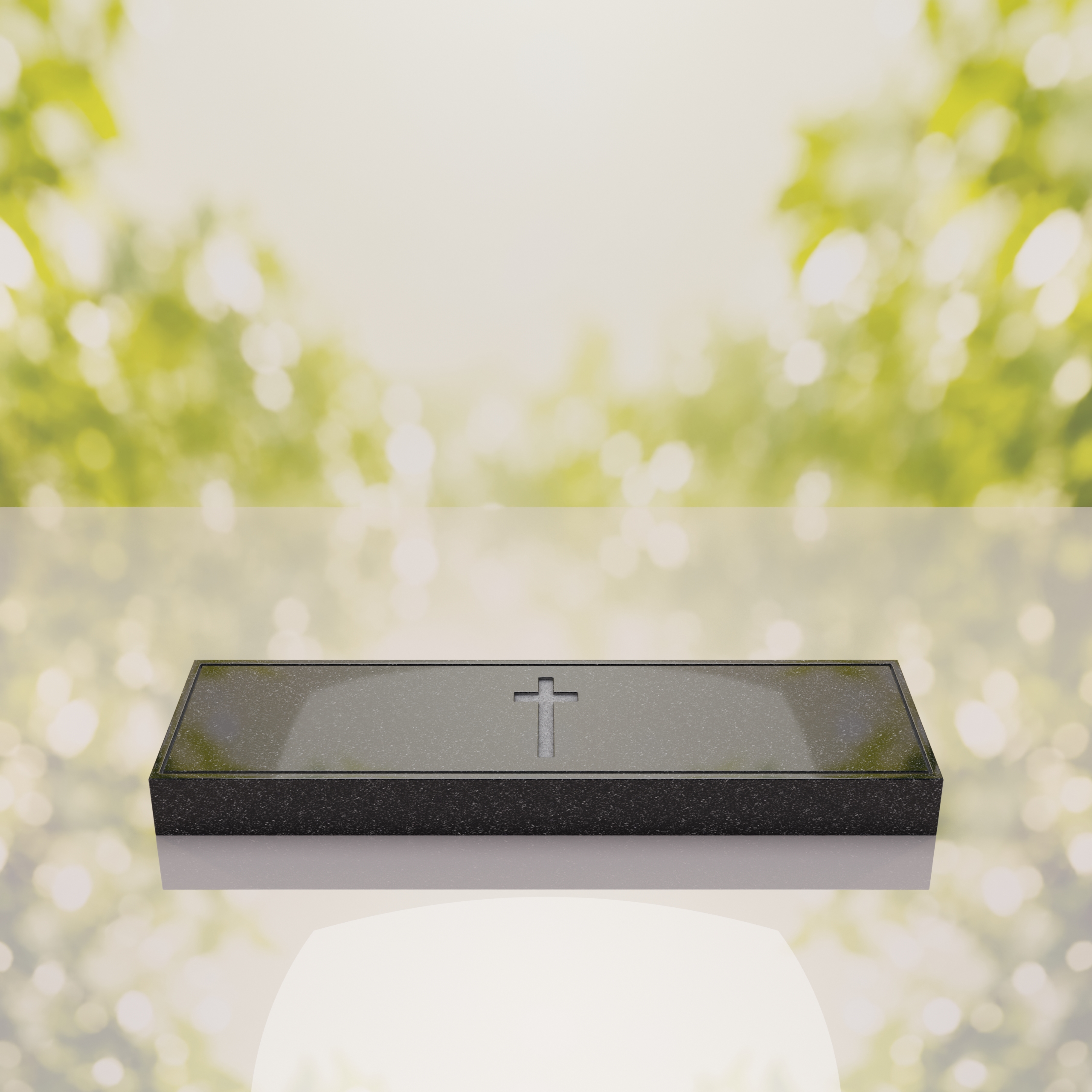 Companion Bevel Granite Grave Marker with Cross thumbnail 14