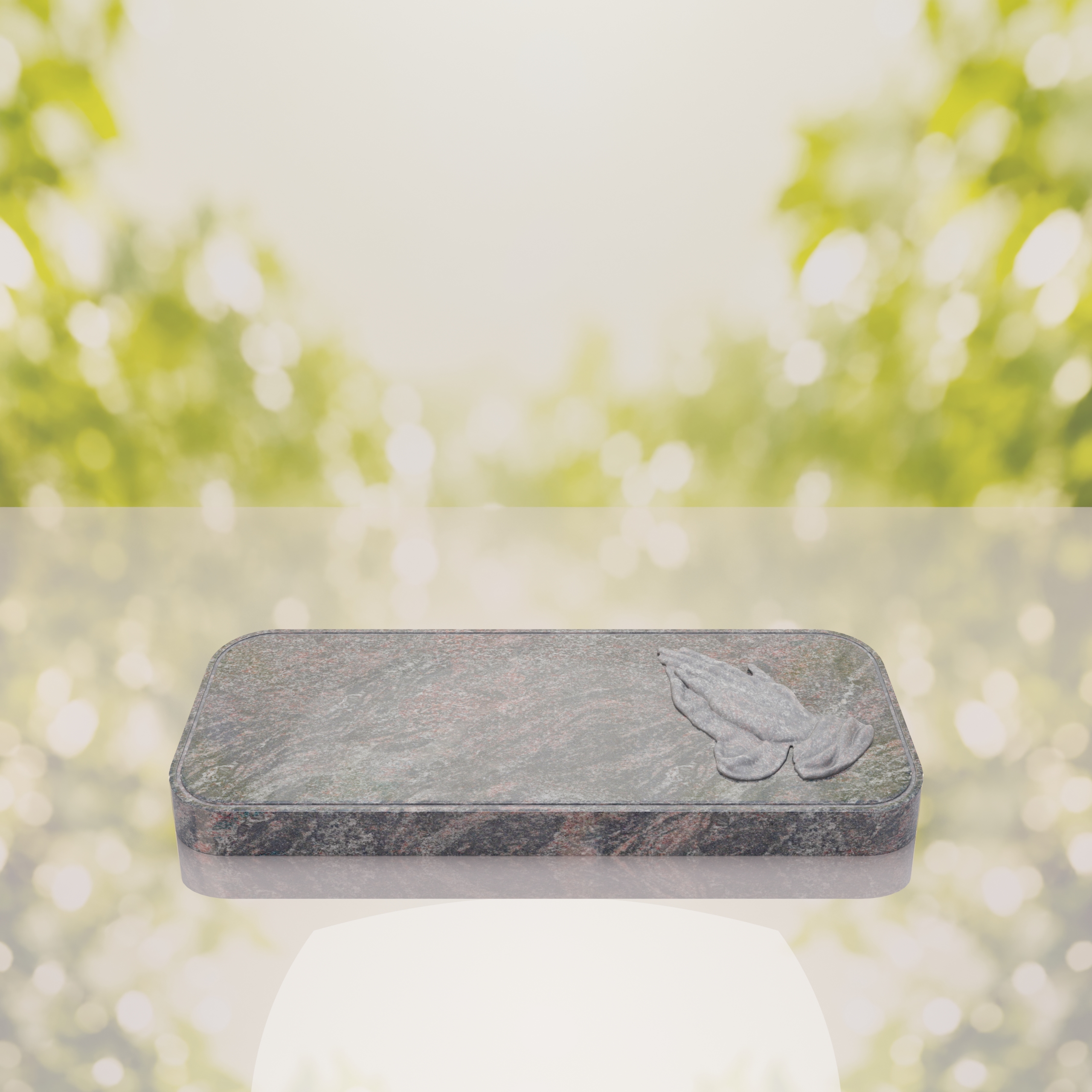 Companion Bevel Granite Grave Marker with Praying Hands thumbnail 10
