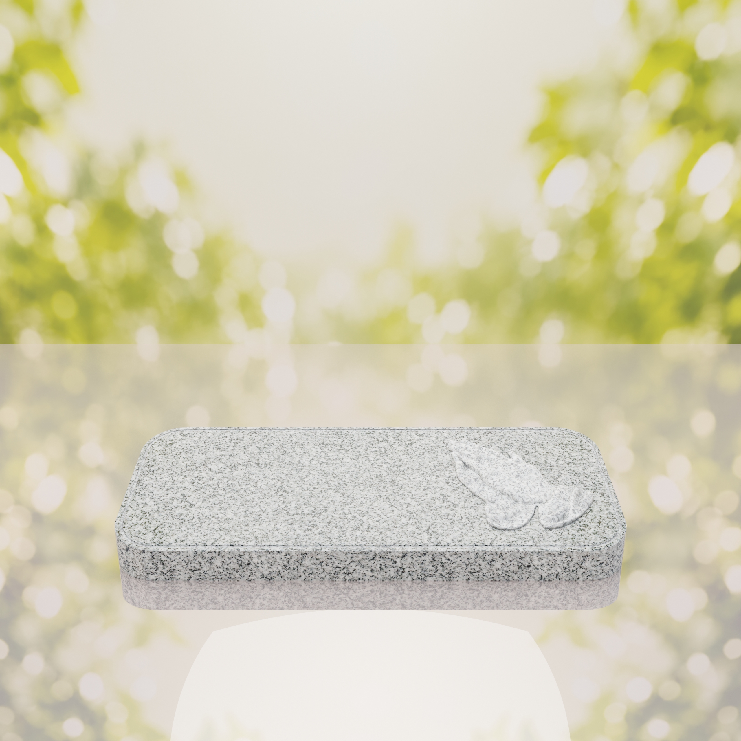 Companion Bevel Granite Grave Marker with Praying Hands thumbnail 8