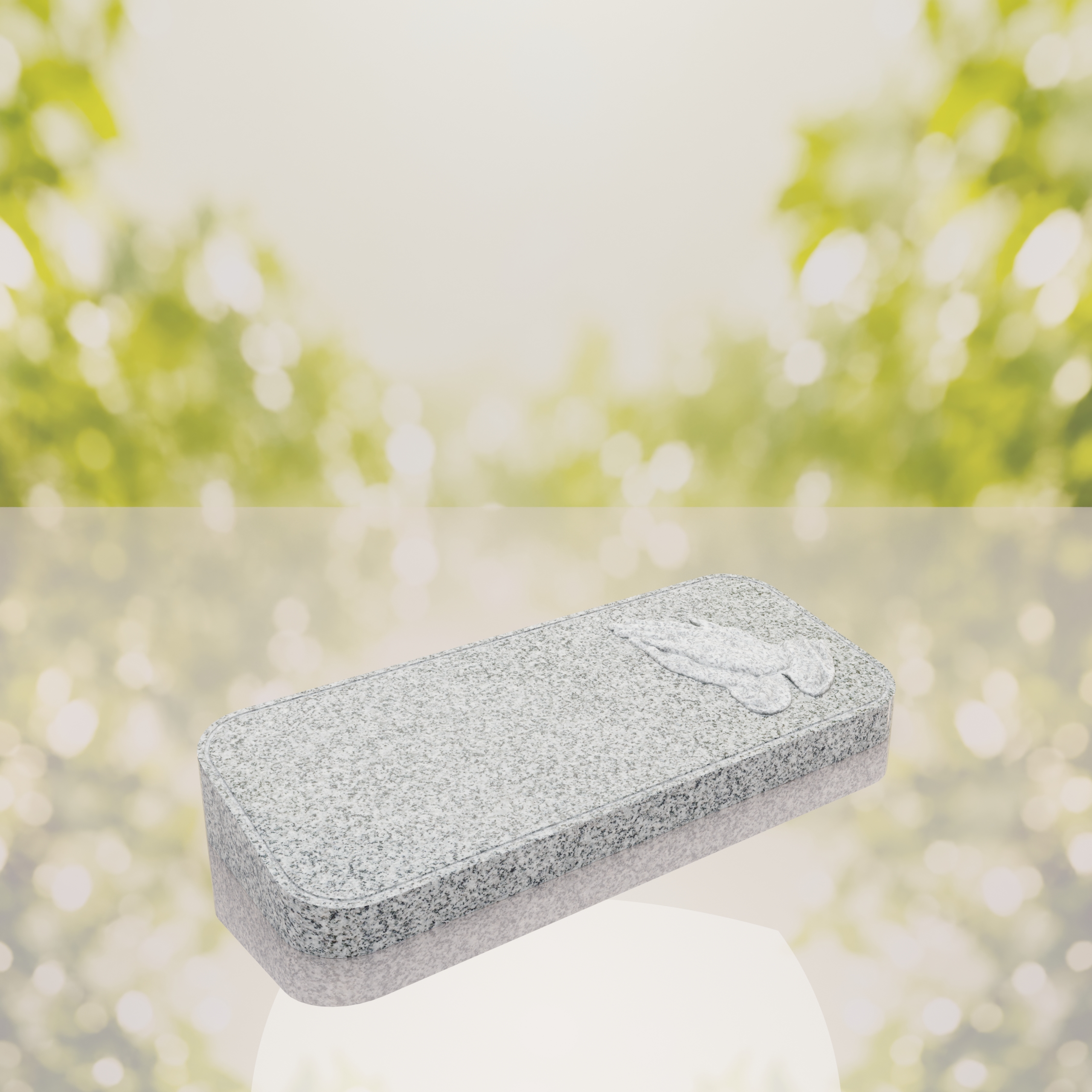 Companion Bevel Granite Grave Marker with Praying Hands thumbnail 7